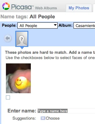 Picasa Face detection