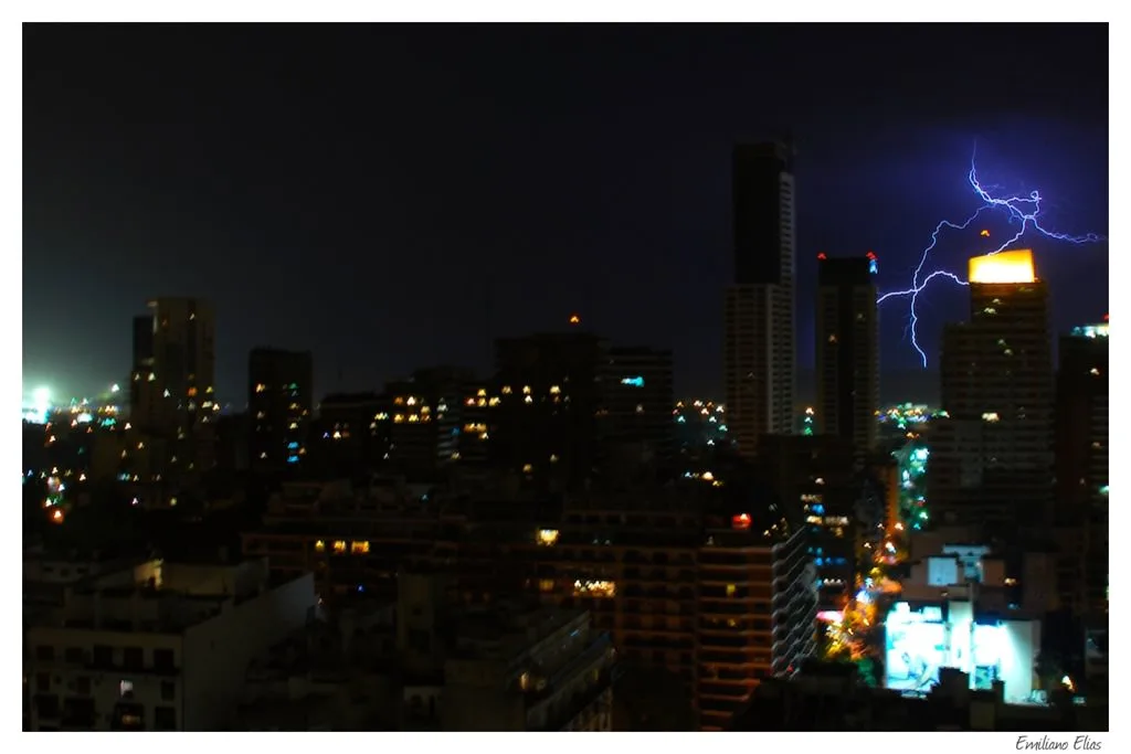 Fotografía de un rayo