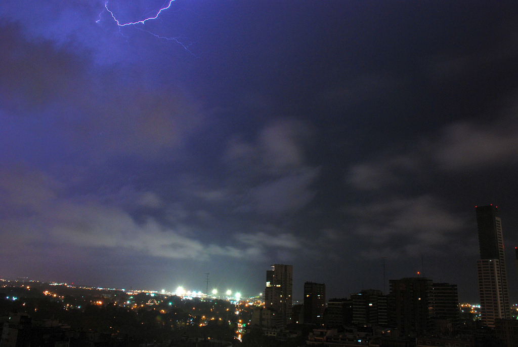 Fotografía de un rayo