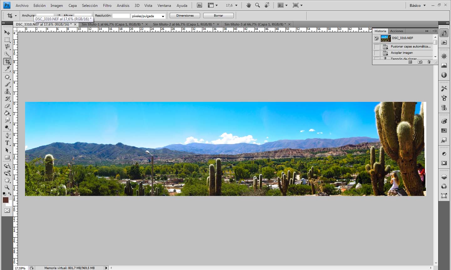 Panorama con Lightroom y Photoshop