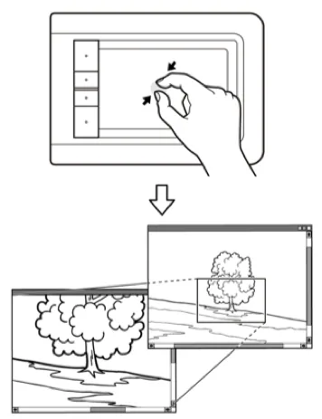 Pinch & Zoom Wacom Bamboo Pen & Touch