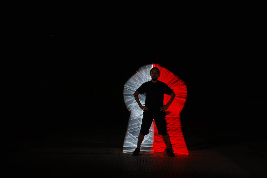 Light Painting - El Hombre Radioactivo Light Painting