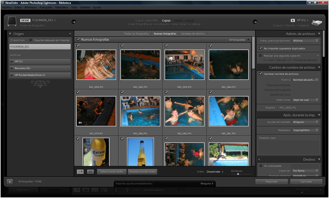 Organizar fotos con Adobe Lightroom