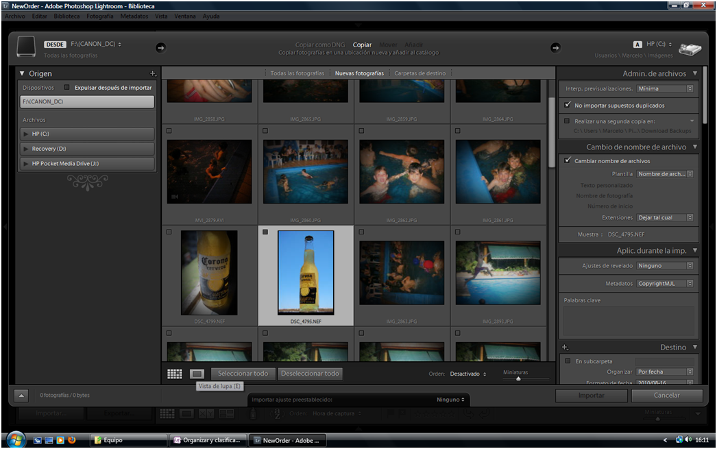 Organizar fotos con Adobe Lightroom