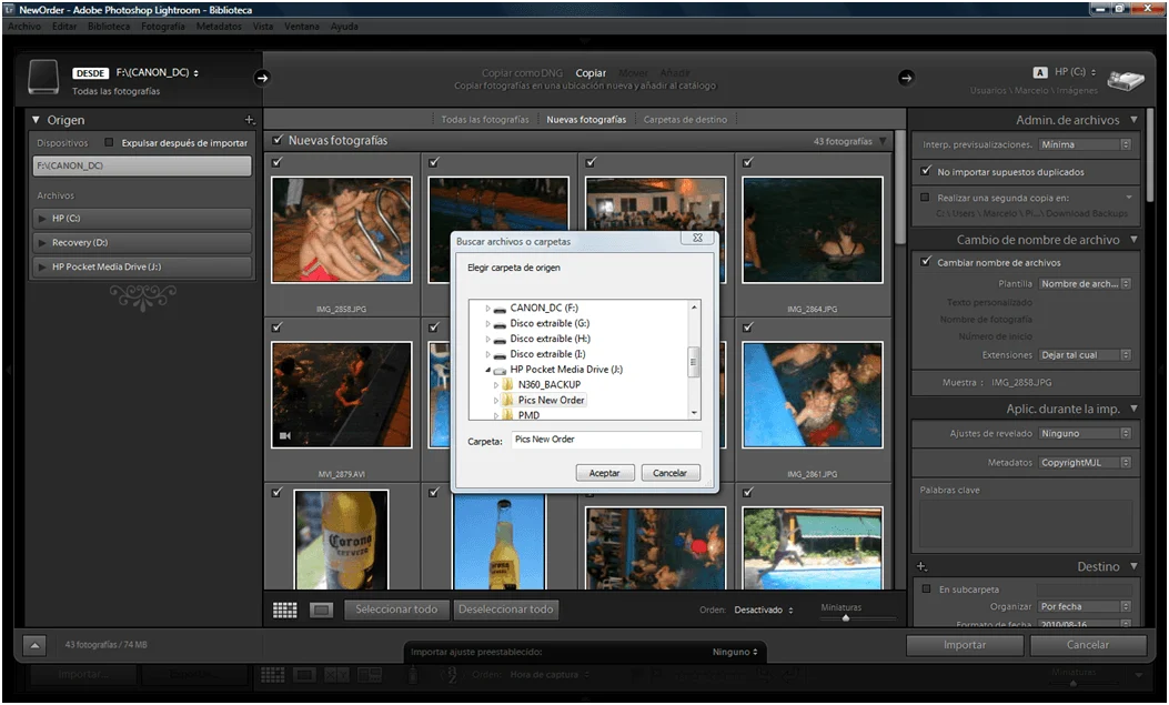 Organizar fotos con Adobe Lightroom