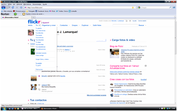 Como configurar Flickr: Tu Cuenta
