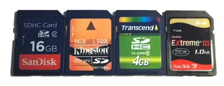 Tarjetas de memoria SD y SDHC