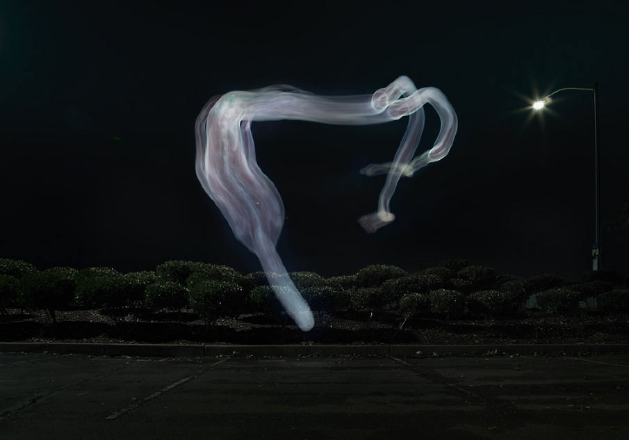 Light painting de un cadáver