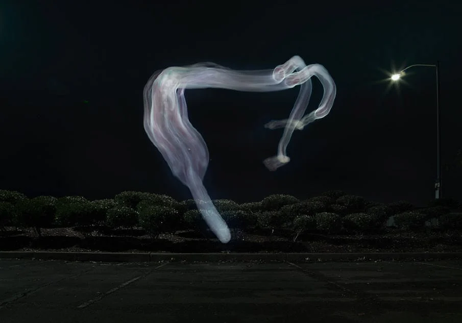 Light painting de un cadáver