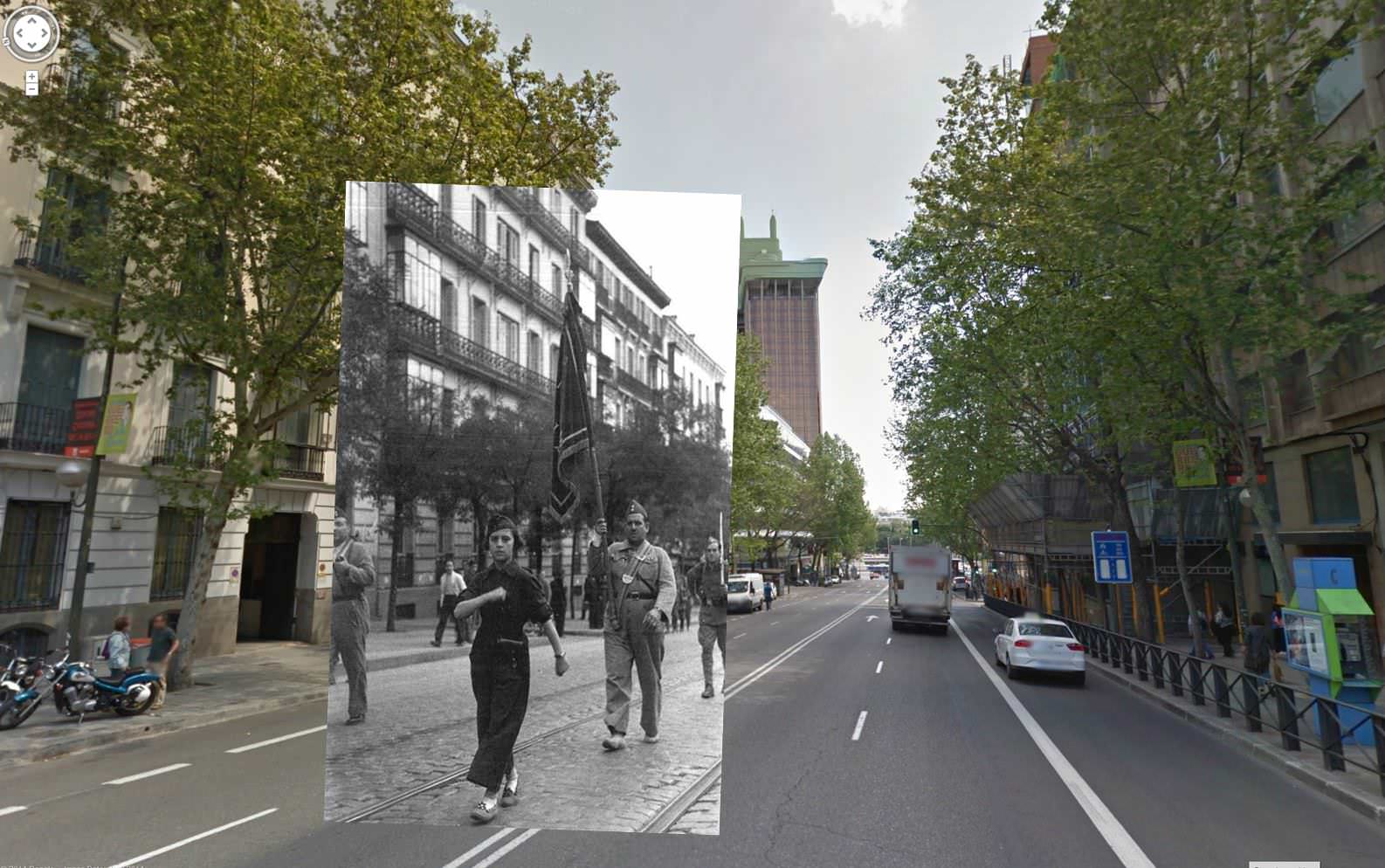 Fotografías históricas de la guerra en Google Street View