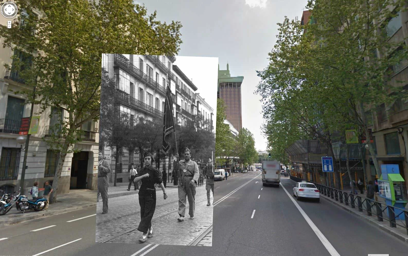 Fotografías históricas de la guerra en Google Street View