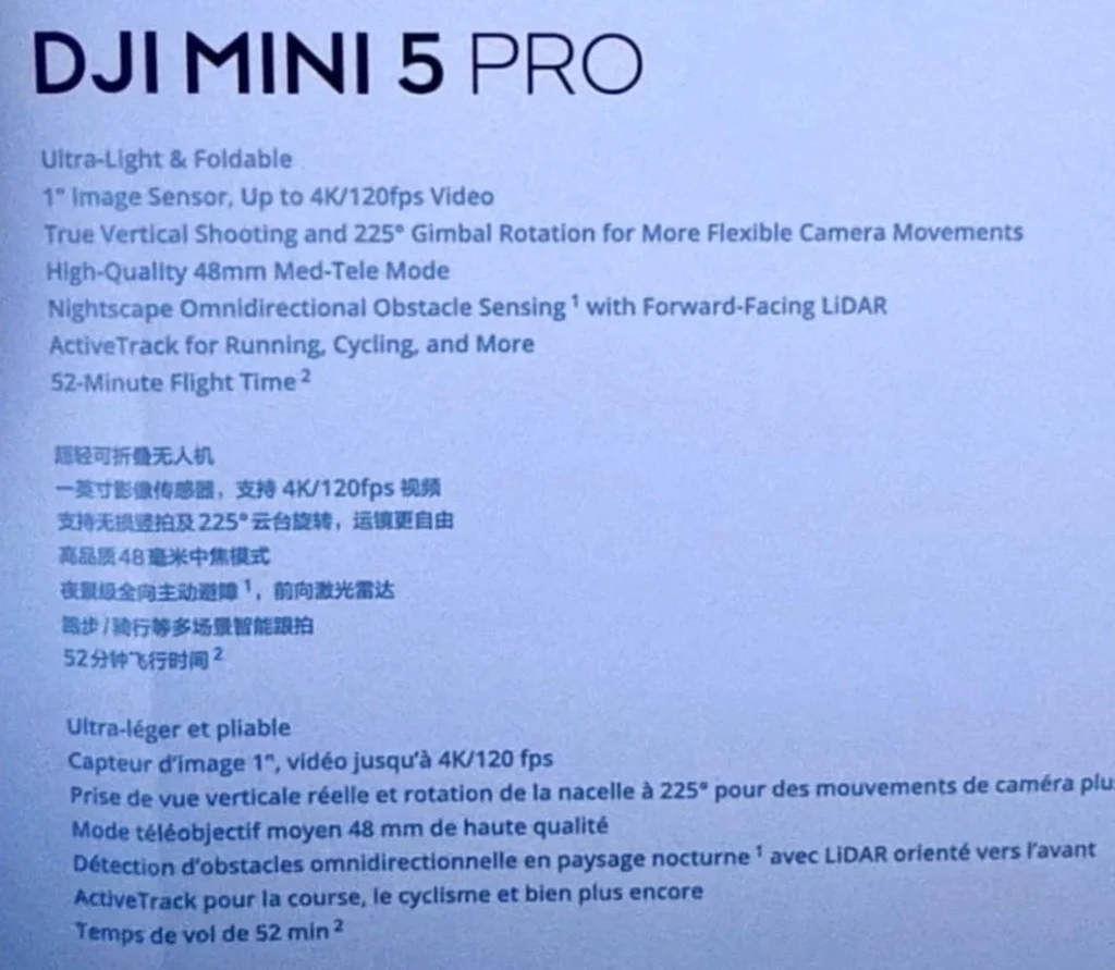 DJI Mini Pro 5